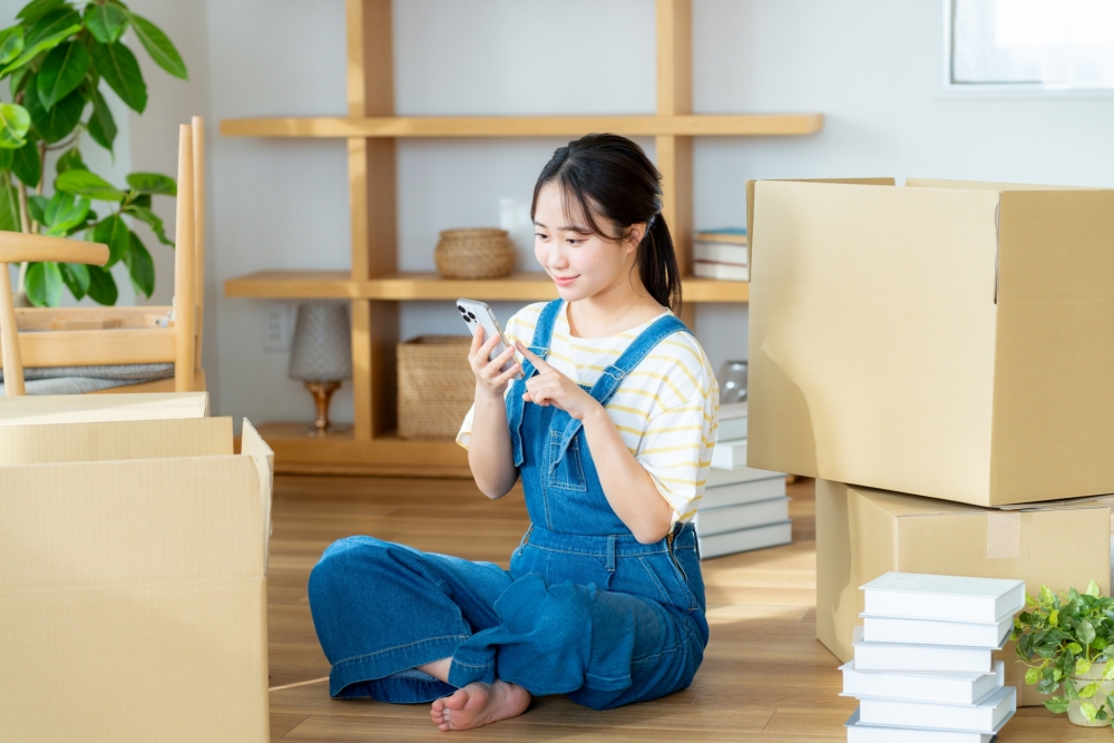 女性一人暮らしの荷物量と段ボール数